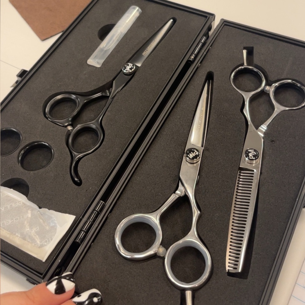 Paul Mitchell Silver and Black Hair Scissors Set